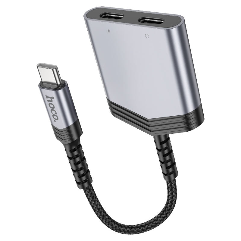 Adaptateur convertisseur audio 2 en 1 USB-C mâle vers 2x USB-C femelles Adaptateur convertisseur audio 2 en 1 USB-C mâle vers 2x USB-C femelles